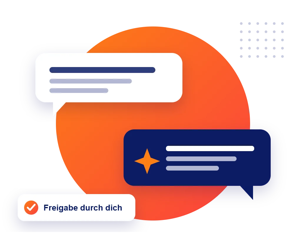 Illustration: KI unterstützt bei Anfragen und Texten