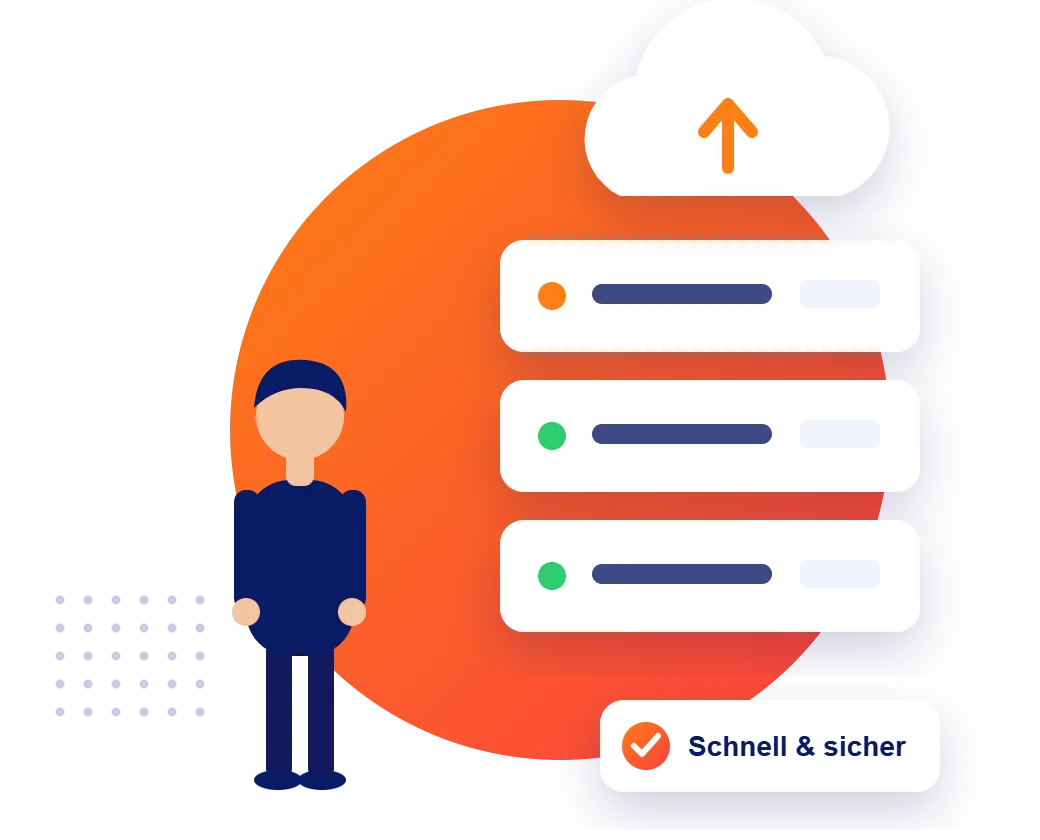 Illustration: schnelles und sicheres Hosting