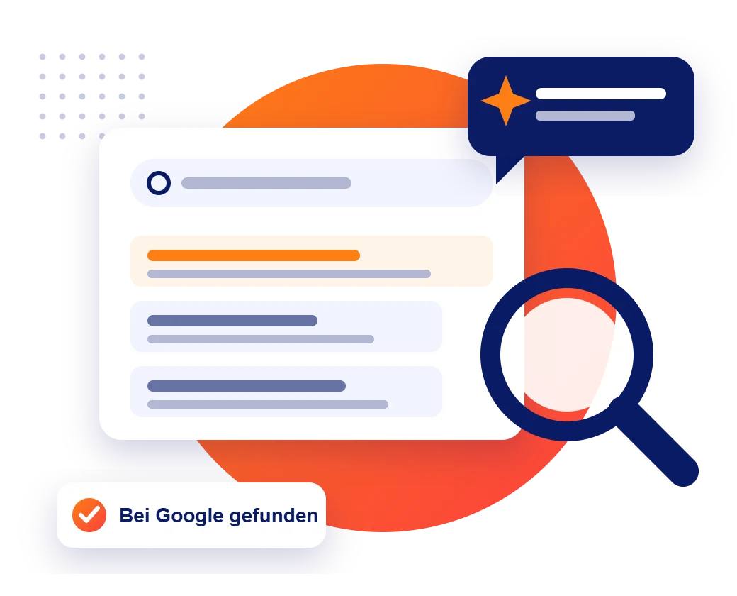 Illustration: bei Google und in KI-Antworten gefunden werden
