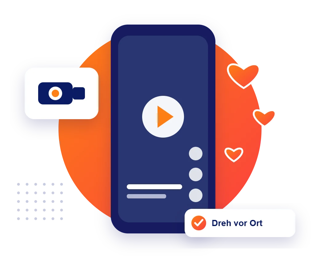 Illustration: Social-Media-Reel auf dem Handy